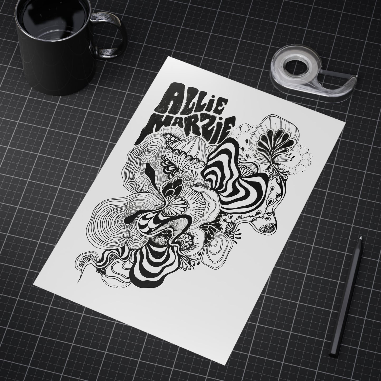 Allie Marzie Hand Drawn Poster